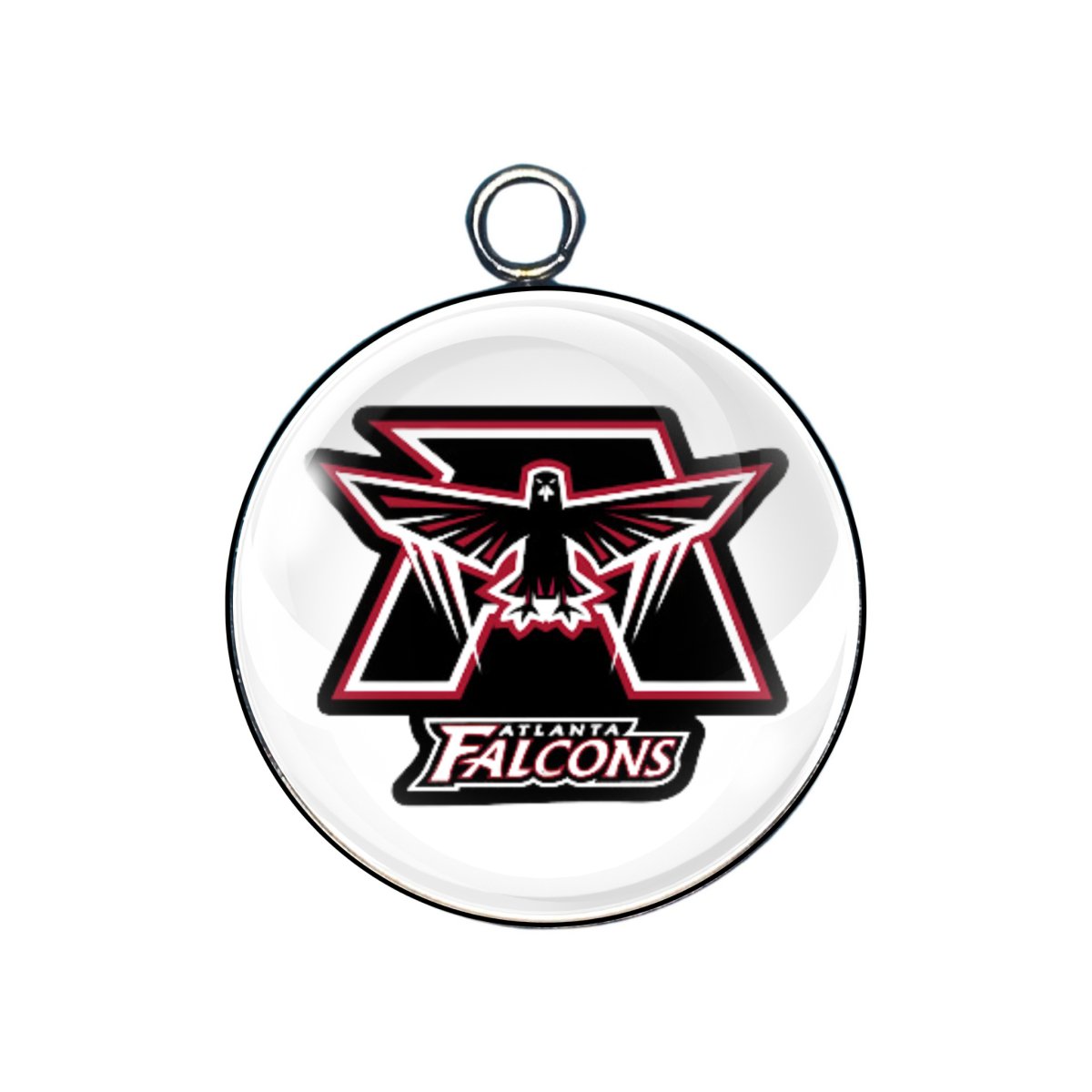 atlanta falcons glass cabochon charm