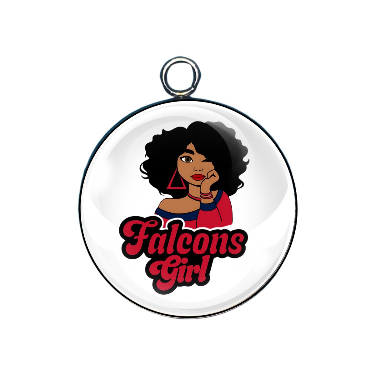 atlanta falcons glass cabochon charm