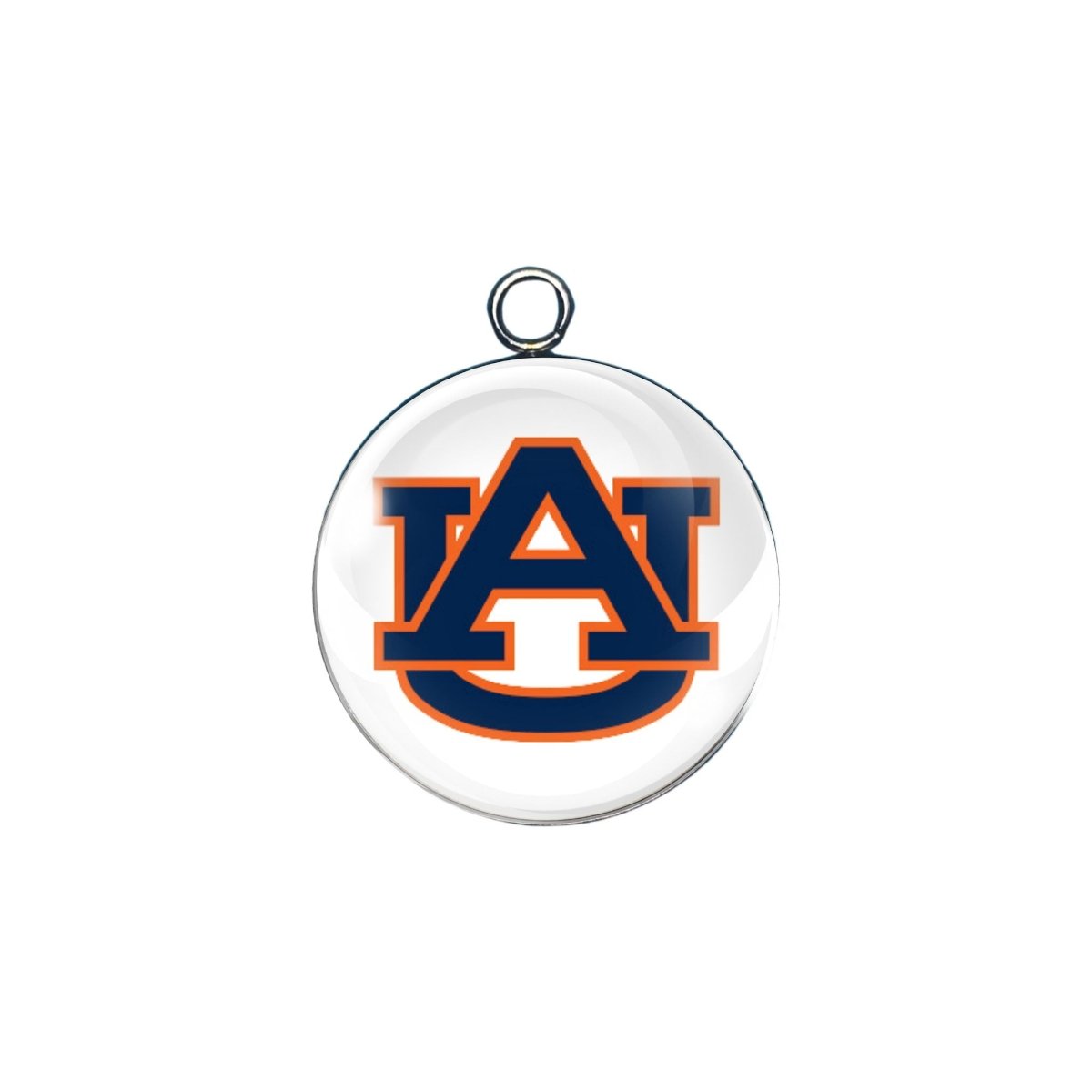 Auburn Tiger Glass Cabochon Charm