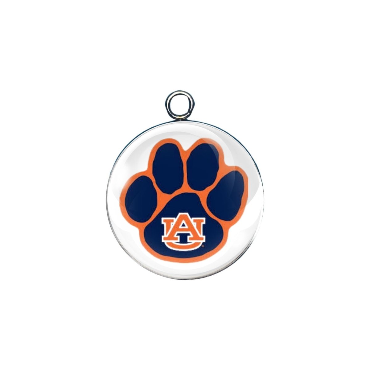 Auburn Tiger Glass Cabochon Charm