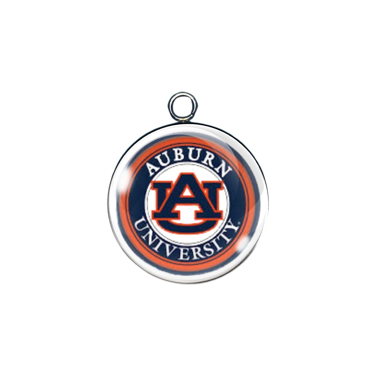 Auburn Tiger Glass Cabochon Charm