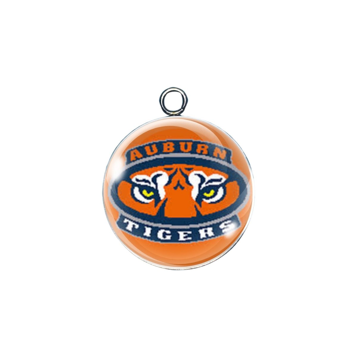 Auburn Tiger Glass Cabochon Charm