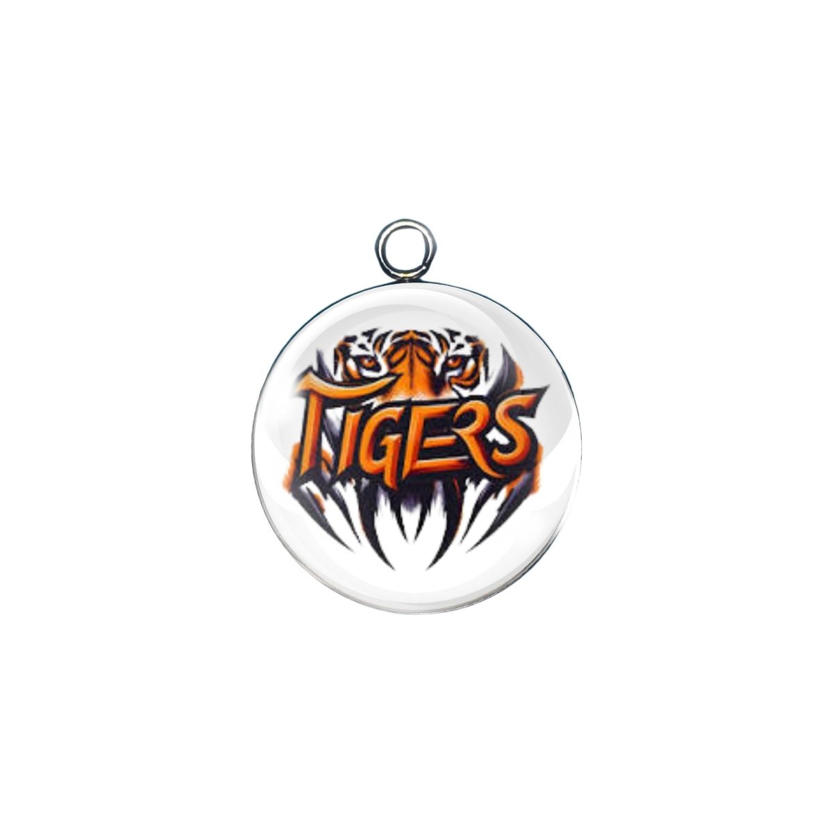 Auburn Tiger Glass Cabochon Charm