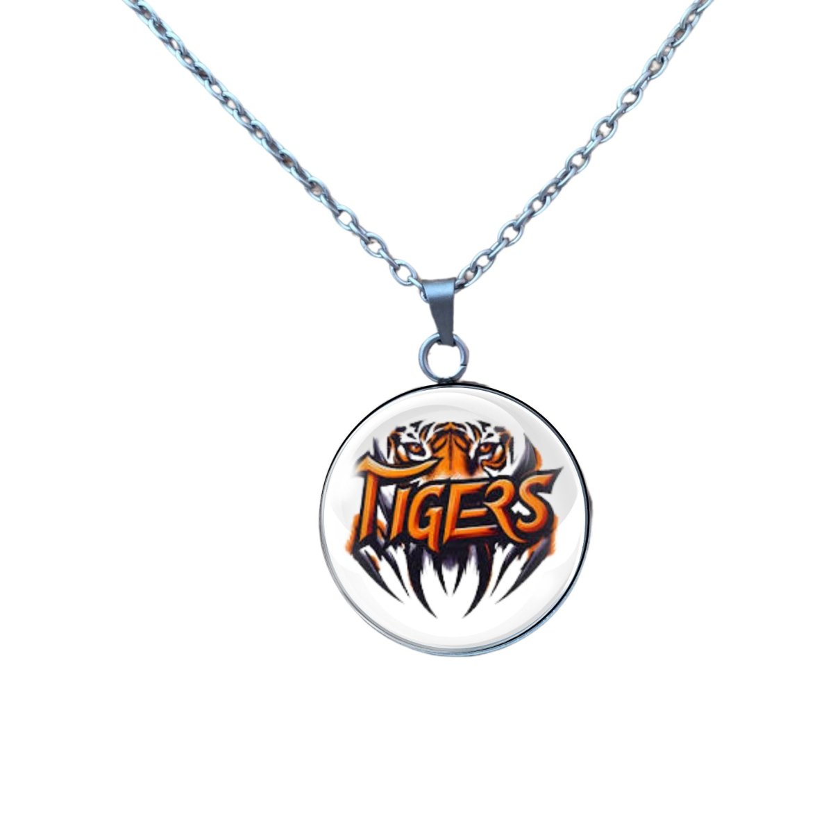 Tigers Glass cabochon pendant necklace