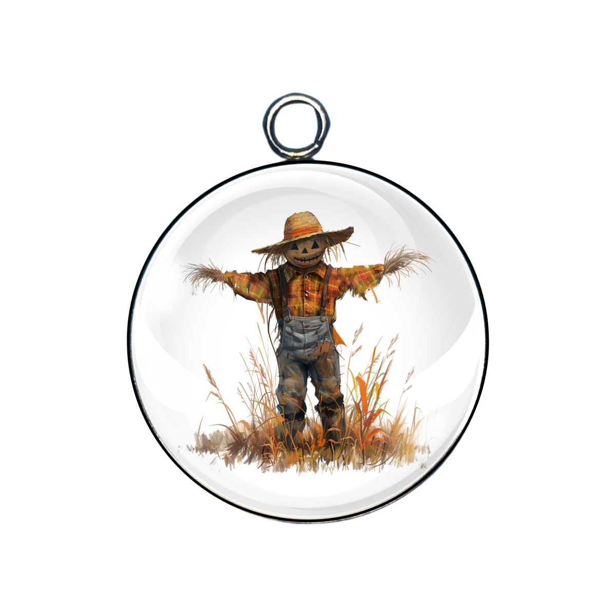 Autumn-Fall glass cabochon charm