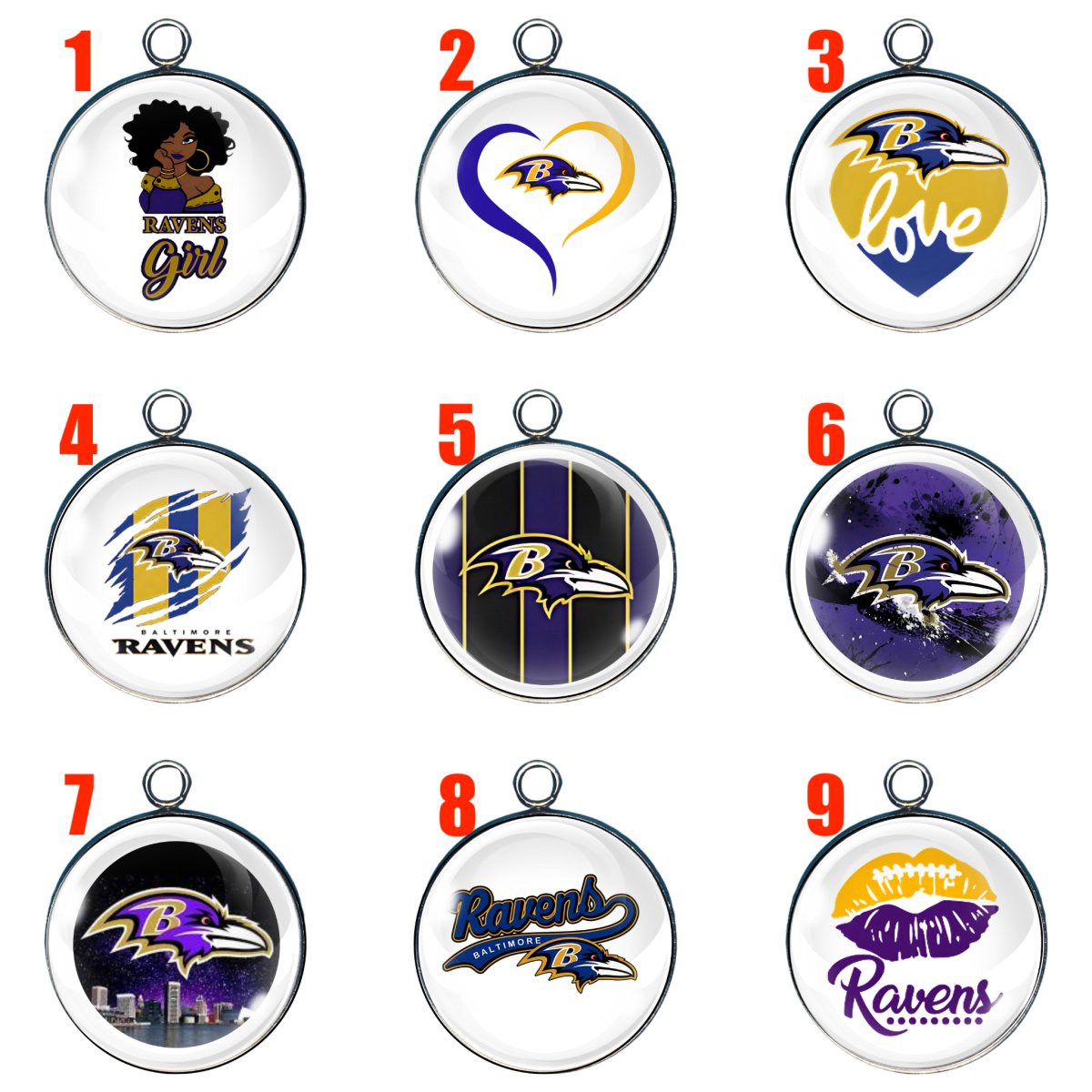 Baltimore Ravens Charms