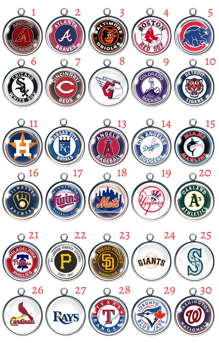 Baseball 2, Glass Cabochon Charms