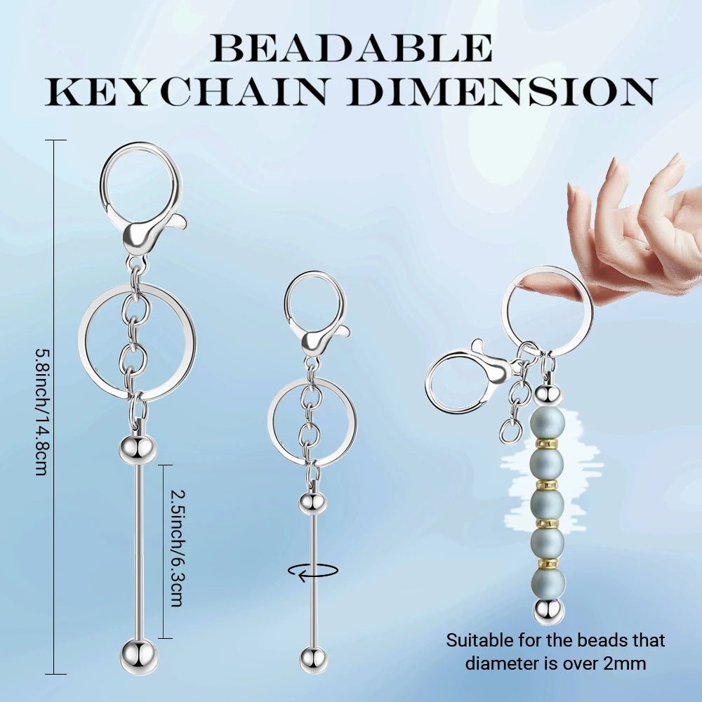 Beadable Keyring Bars