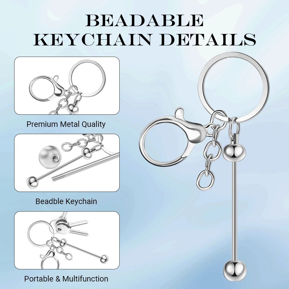 Beadable Keyring Bars