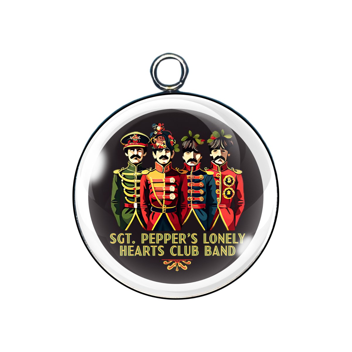 Beatles glass cabochon charm