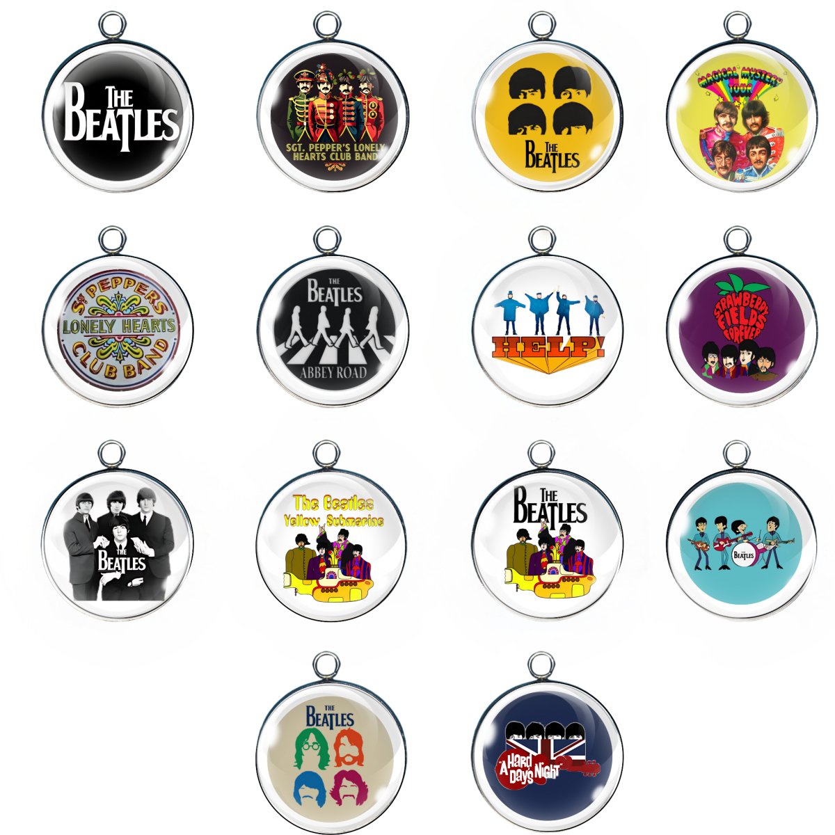 Beatles Glass Cabochon Charms - ILikeWorms