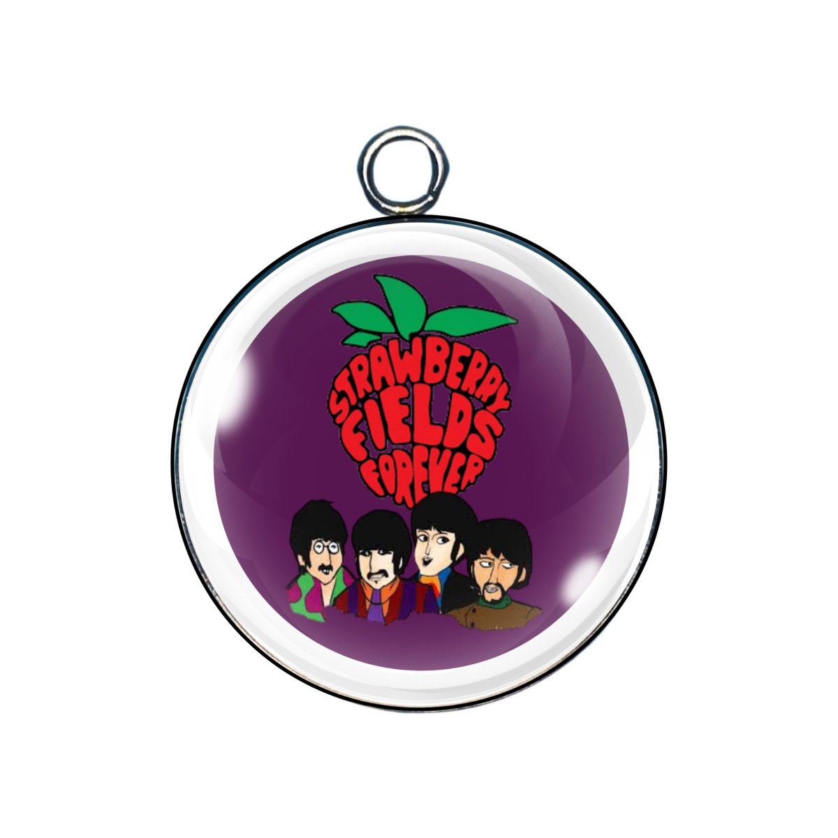 Beatles glass cabochon charm