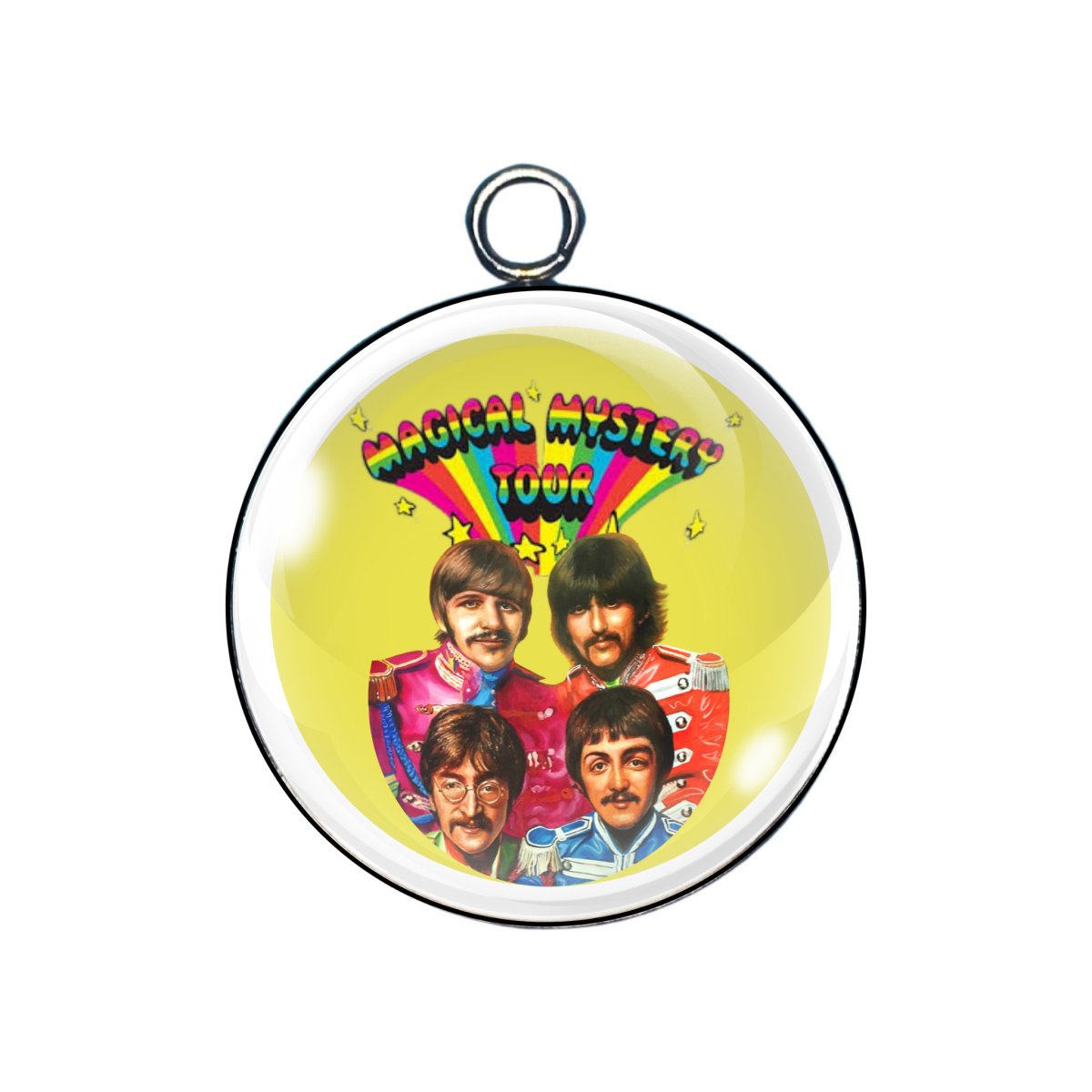 Beatles glass cabochon charm