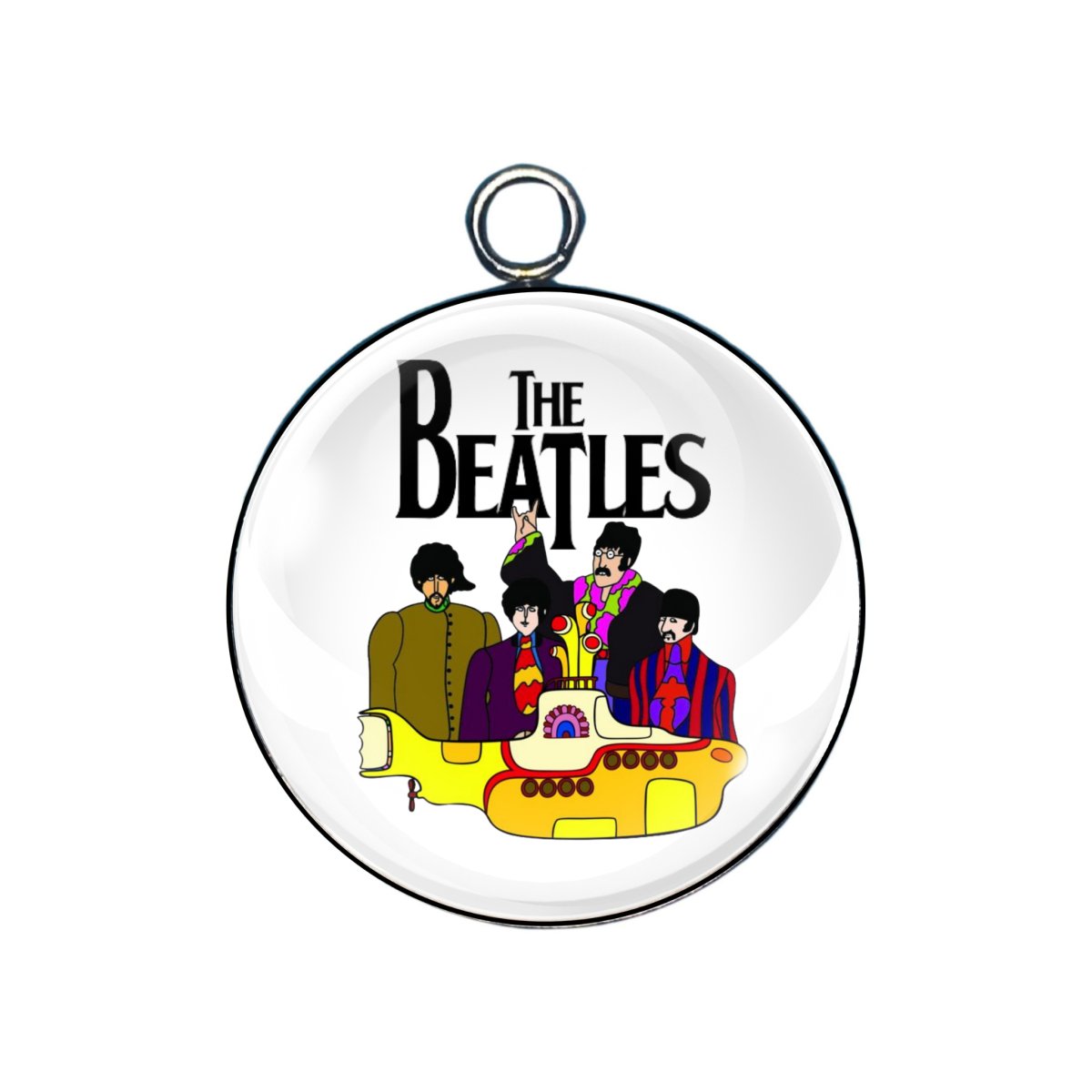 Beatles glass cabochon charm