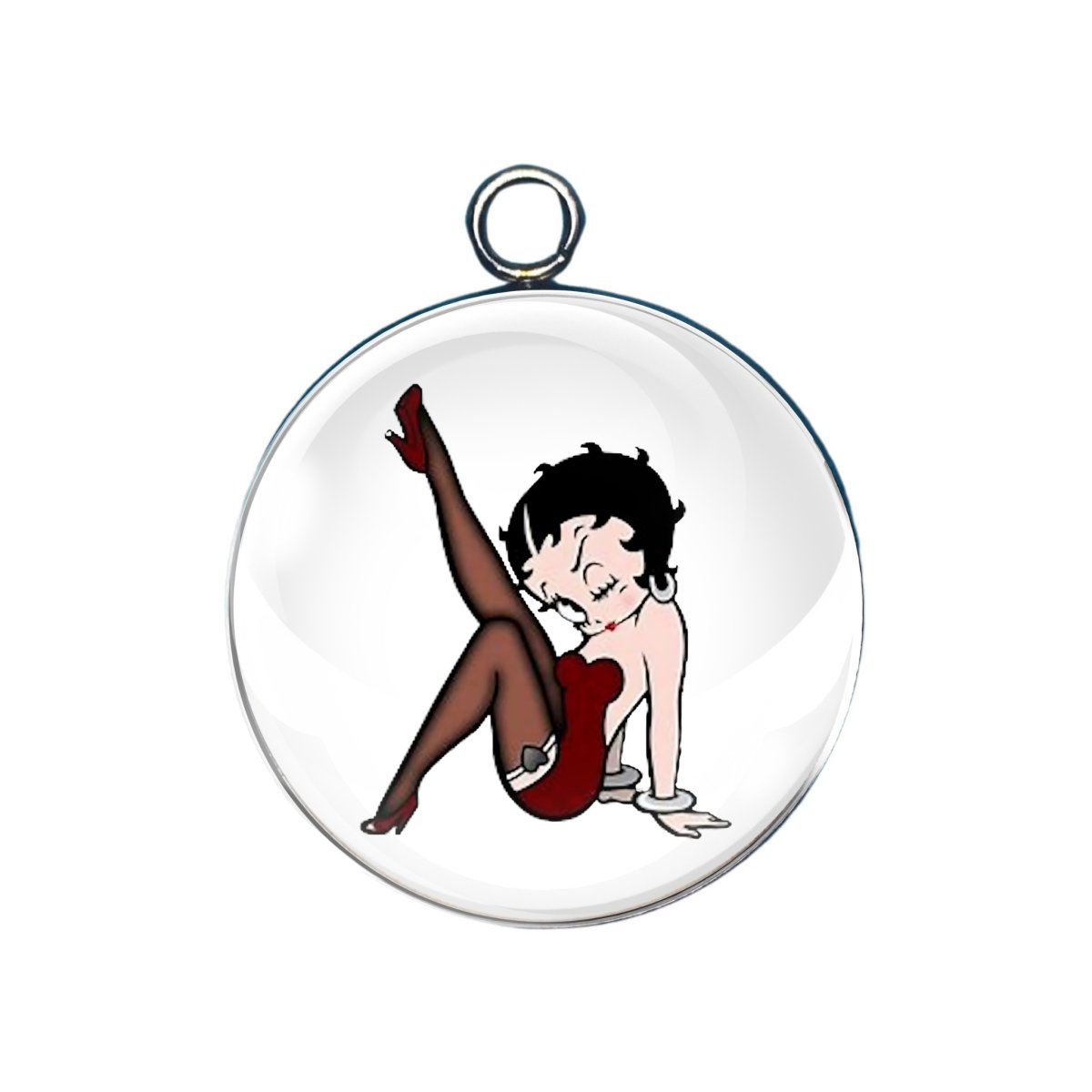 Betty Boop Glass cabochon charm