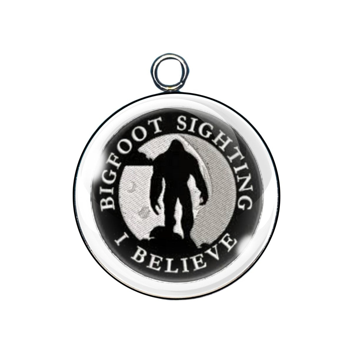 bigfoot glass cabochon charm