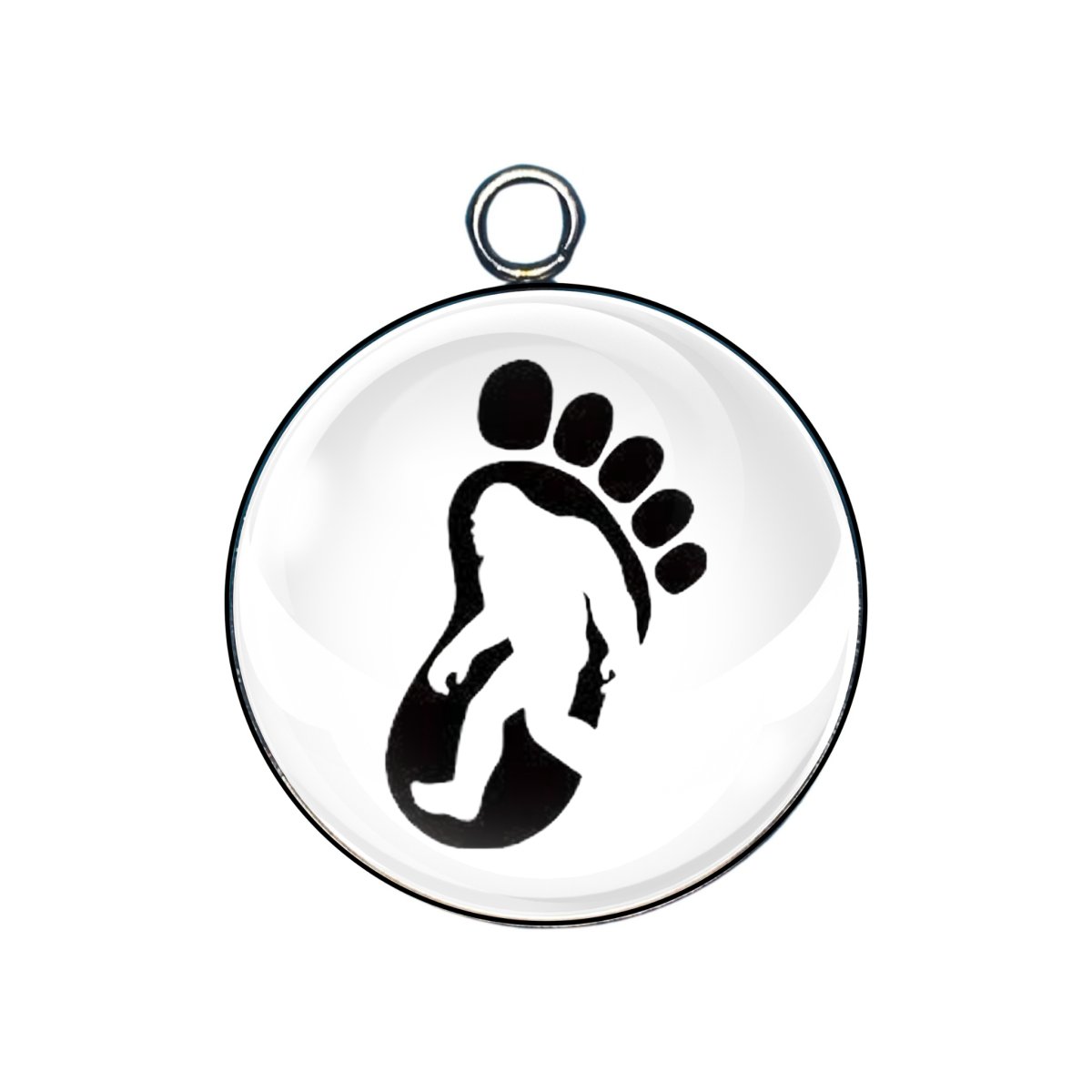 bigfoot glass cabochon charm