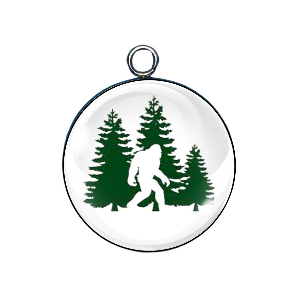 bigfoot glass cabochon charm