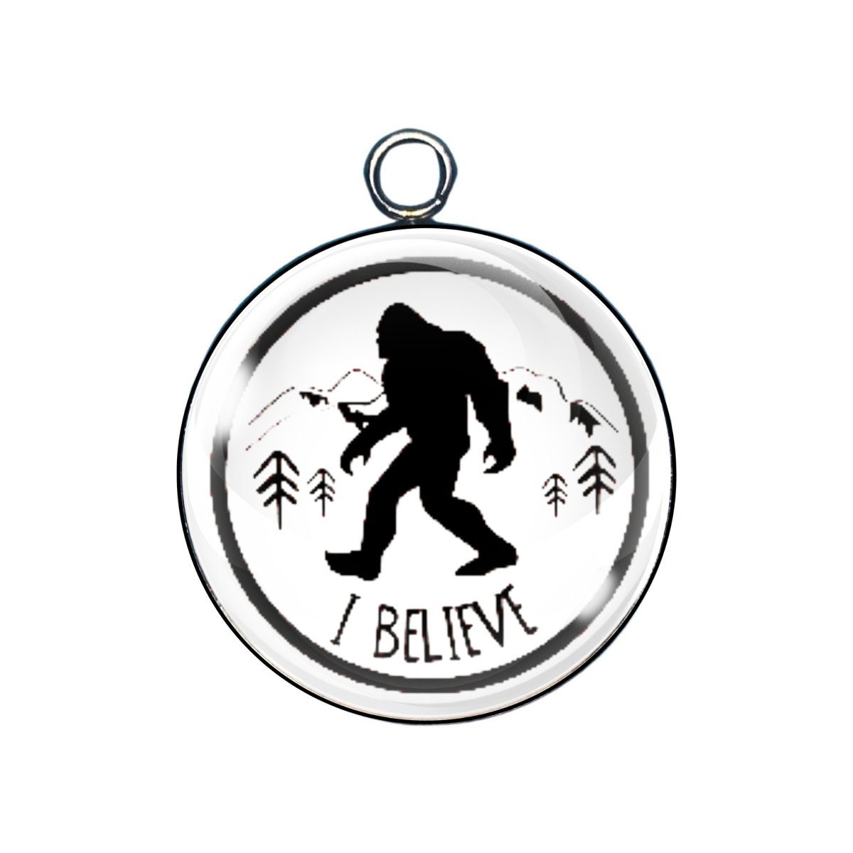 bigfoot glass cabochon charm