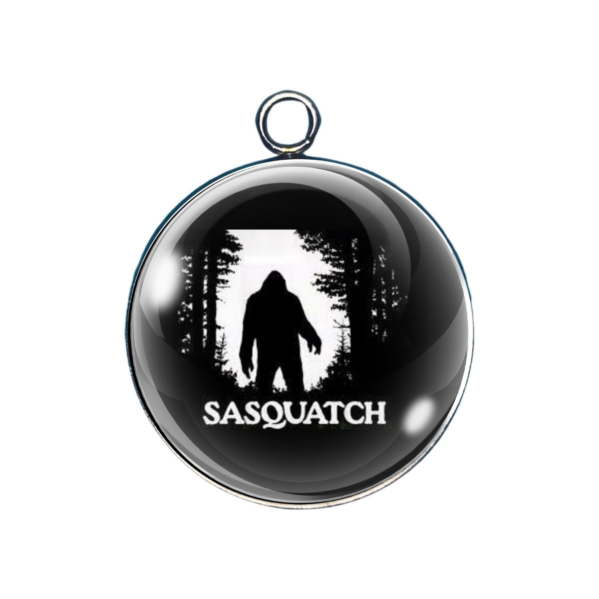 bigfoot glass cabochon charm