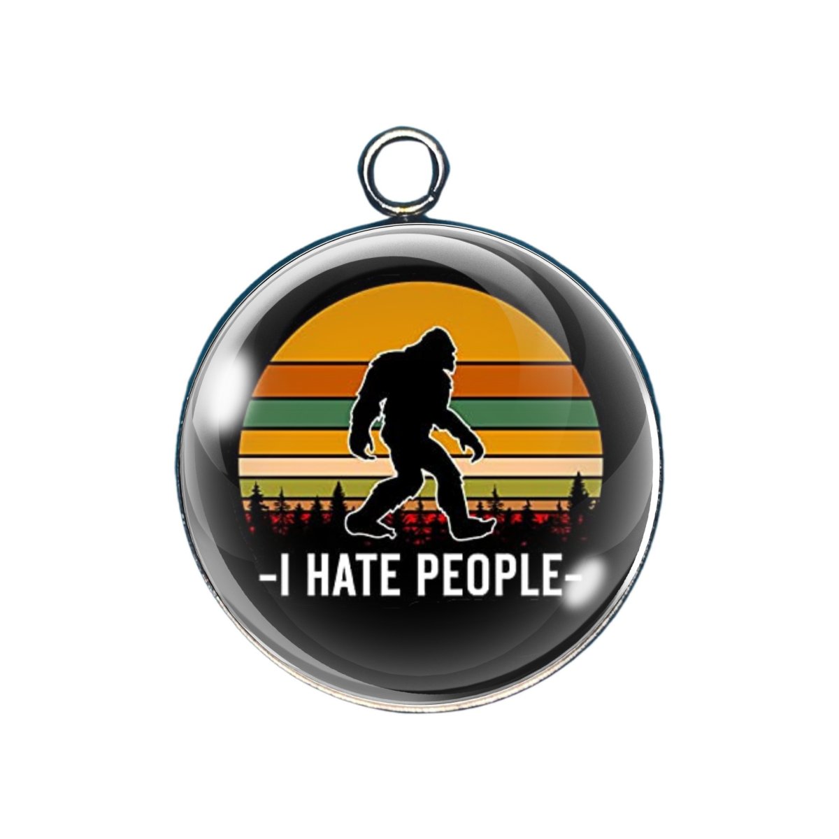 bigfoot glass cabochon charm