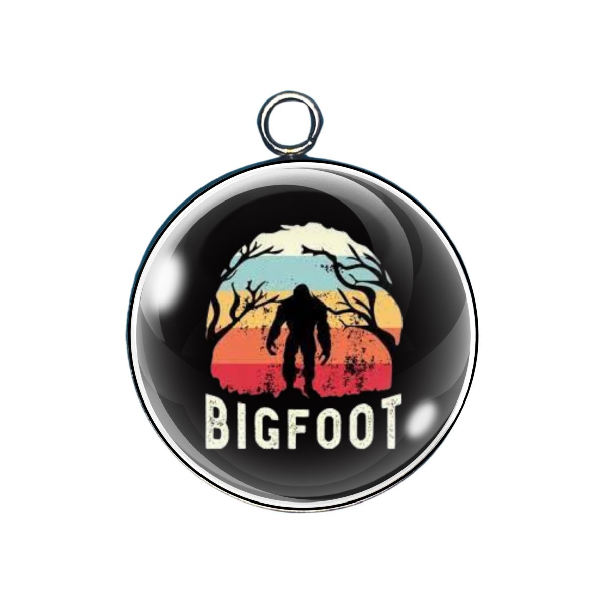 bigfoot glass cabochon charm