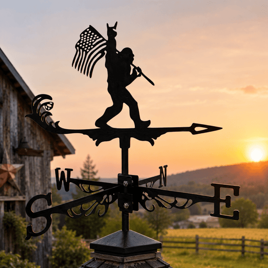 Bigfoot American Flag Metal Weathervane – Outdoor Roof, Barn, Garage & Garden Decor