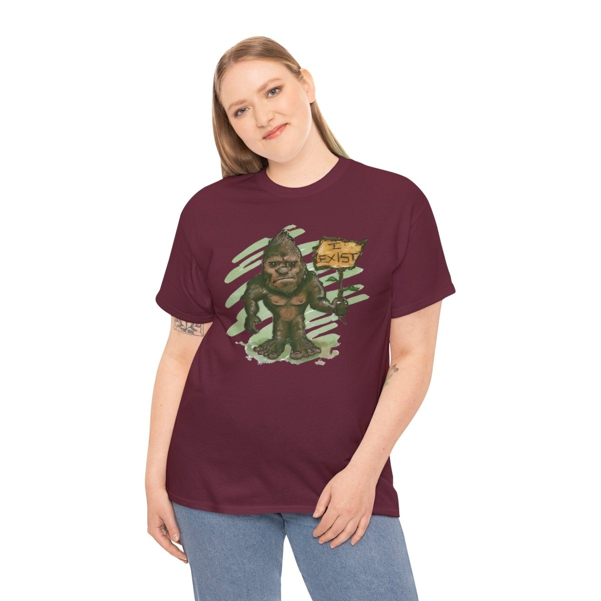 Bigfoot Believe Unisex Heavy Cotton Tee, Funny Shirt, Nature Lover Gift, [...]