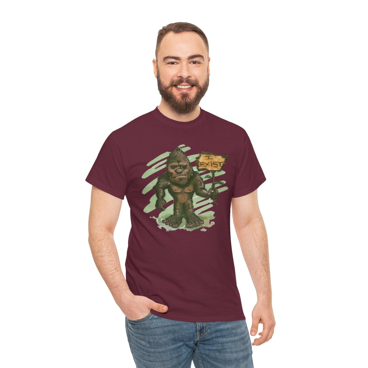 Bigfoot Believe Unisex Heavy Cotton Tee, Funny Shirt, Nature Lover Gift, [...]