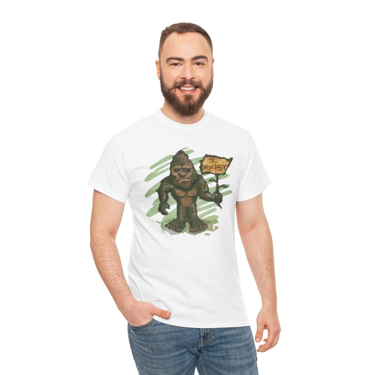 Bigfoot Believe Unisex Heavy Cotton Tee, Funny Shirt, Nature Lover Gift, [...]
