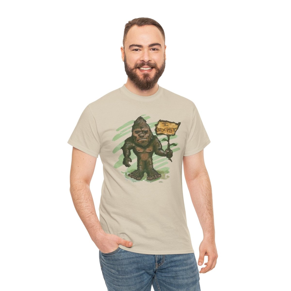 Bigfoot Believe Unisex Heavy Cotton Tee, Funny Shirt, Nature Lover Gift, [...]