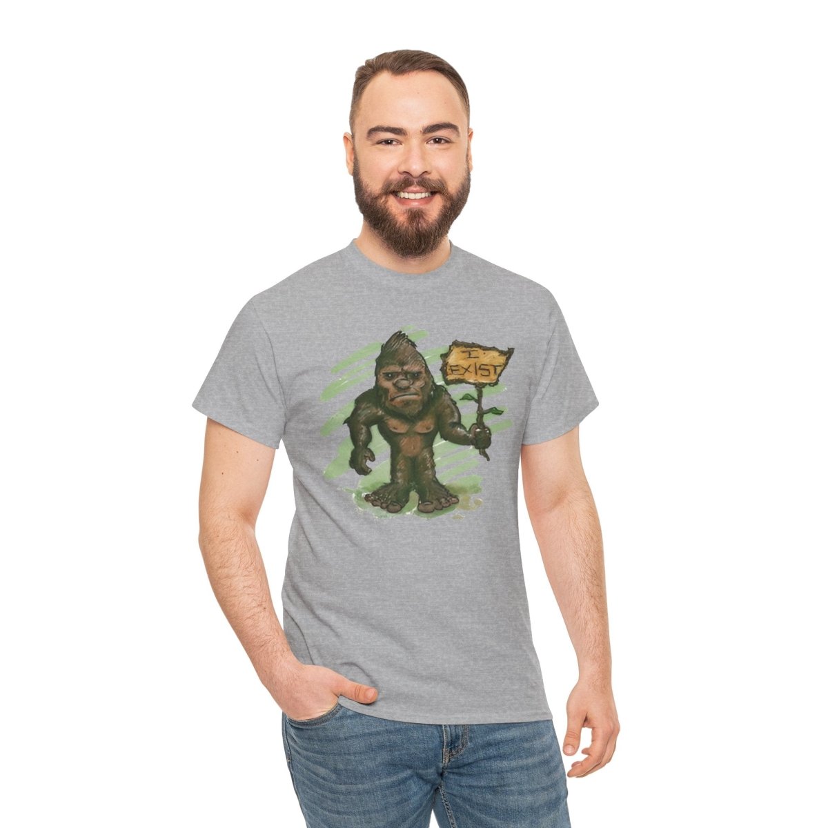 Bigfoot Believe Unisex Heavy Cotton Tee, Funny Shirt, Nature Lover Gift, [...]
