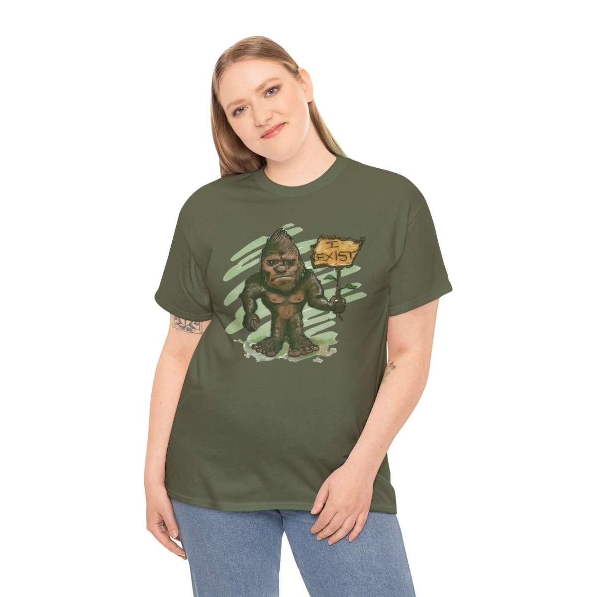 Bigfoot Believe Unisex Heavy Cotton Tee, Funny Shirt, Nature Lover Gift, [...]