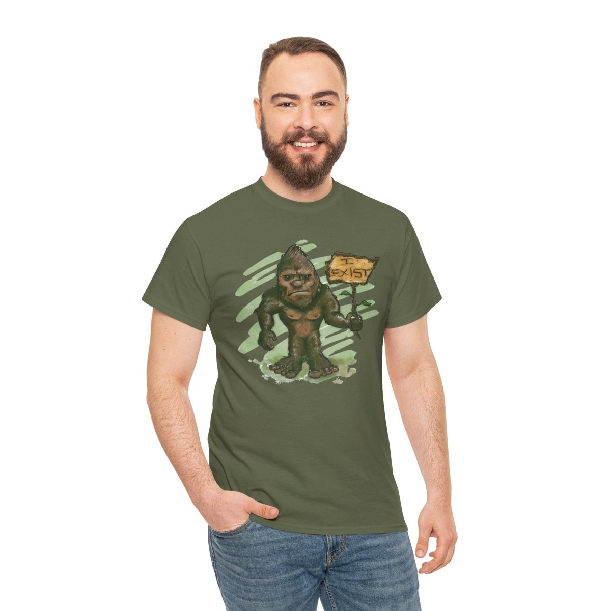 Bigfoot Believe Unisex Heavy Cotton Tee, Funny Shirt, Nature Lover Gift, [...]