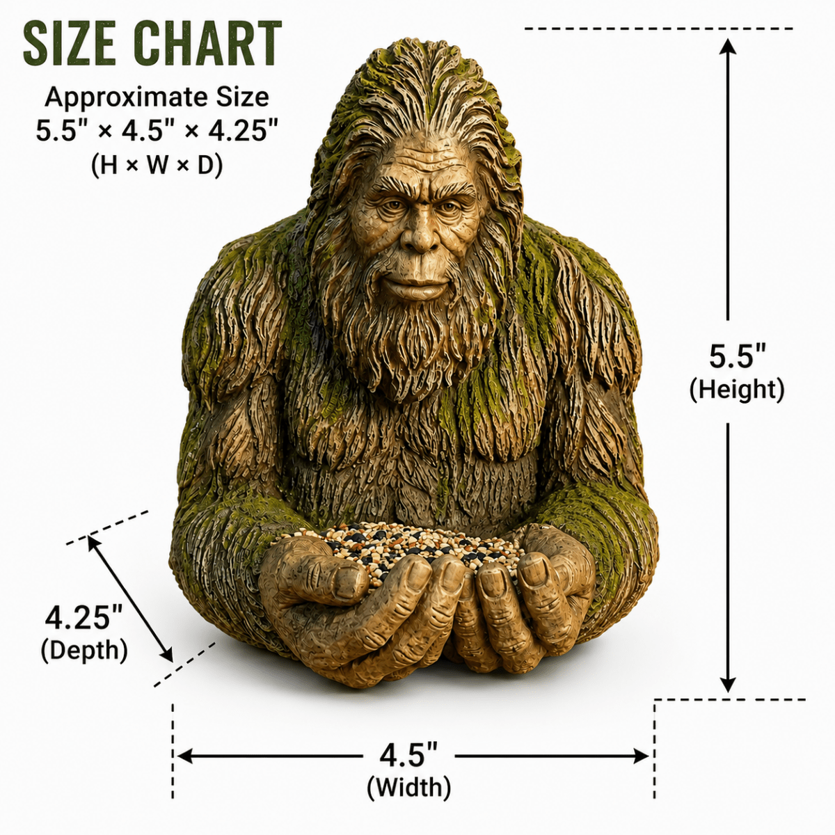 Bigfoot Bird Feeder & Catch-All Holder – Rustic Garden and Home Décor