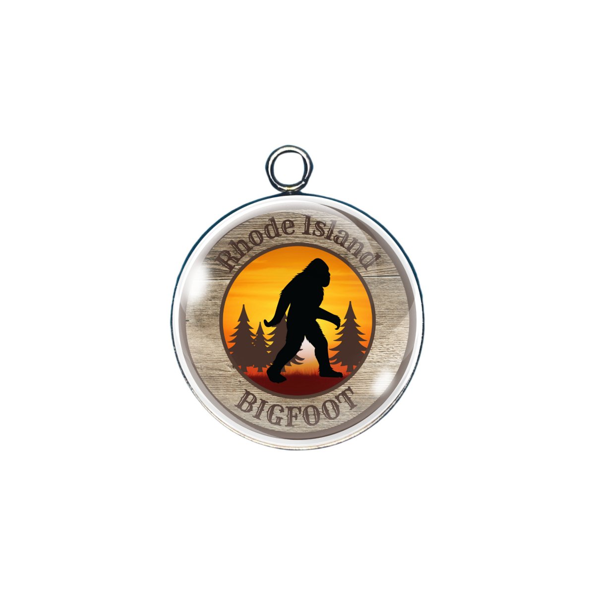 Bigfoot State Glass Cabochon Charms