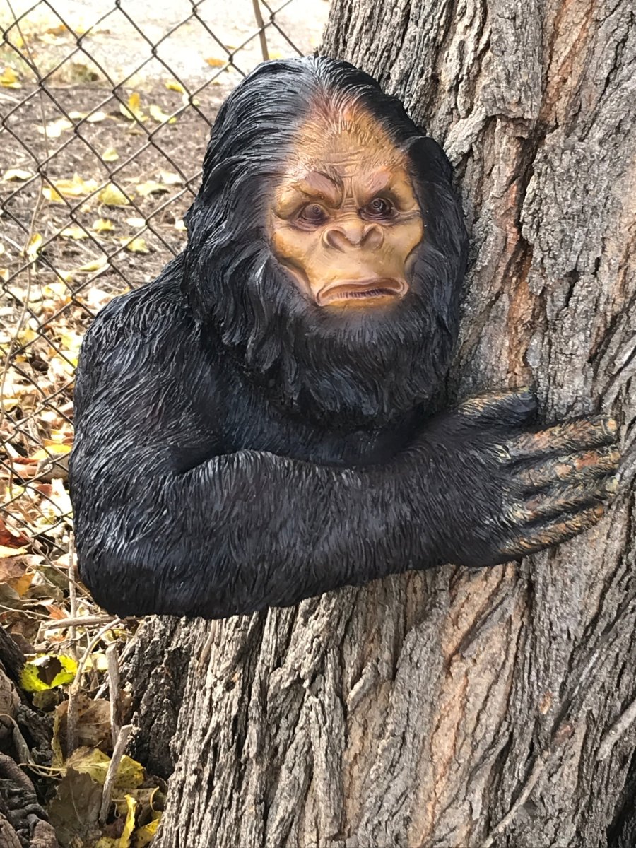 Bigfoot Tree Hugger!– Life-Like 10" Sasquatch Decor! Hilarious Yard Art! Hand-Painted Cryptid Magic! Ships Fast from OK!