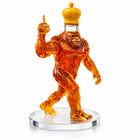 Bigfoot Whiskey Decanter Gold Crown  Sasquatch Glass Bottle Bar Decor Man Cave Gift 350ml