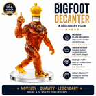 Bigfoot Whiskey Decanter Gold Crown  Sasquatch Glass Bottle Bar Decor Man Cave Gift 350ml