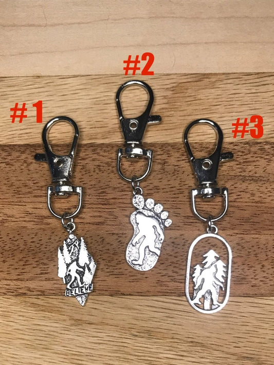 Bigfoot Zipper Pulls, Sasquatch Purse Danglers