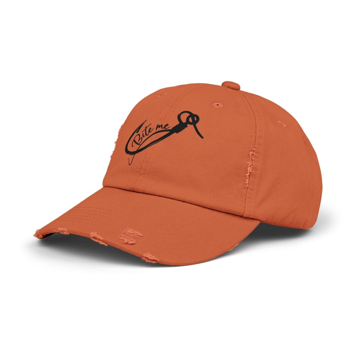 Bite Me Distressed Dad Hat – For Anglers, Sass Queens & Salty Legends