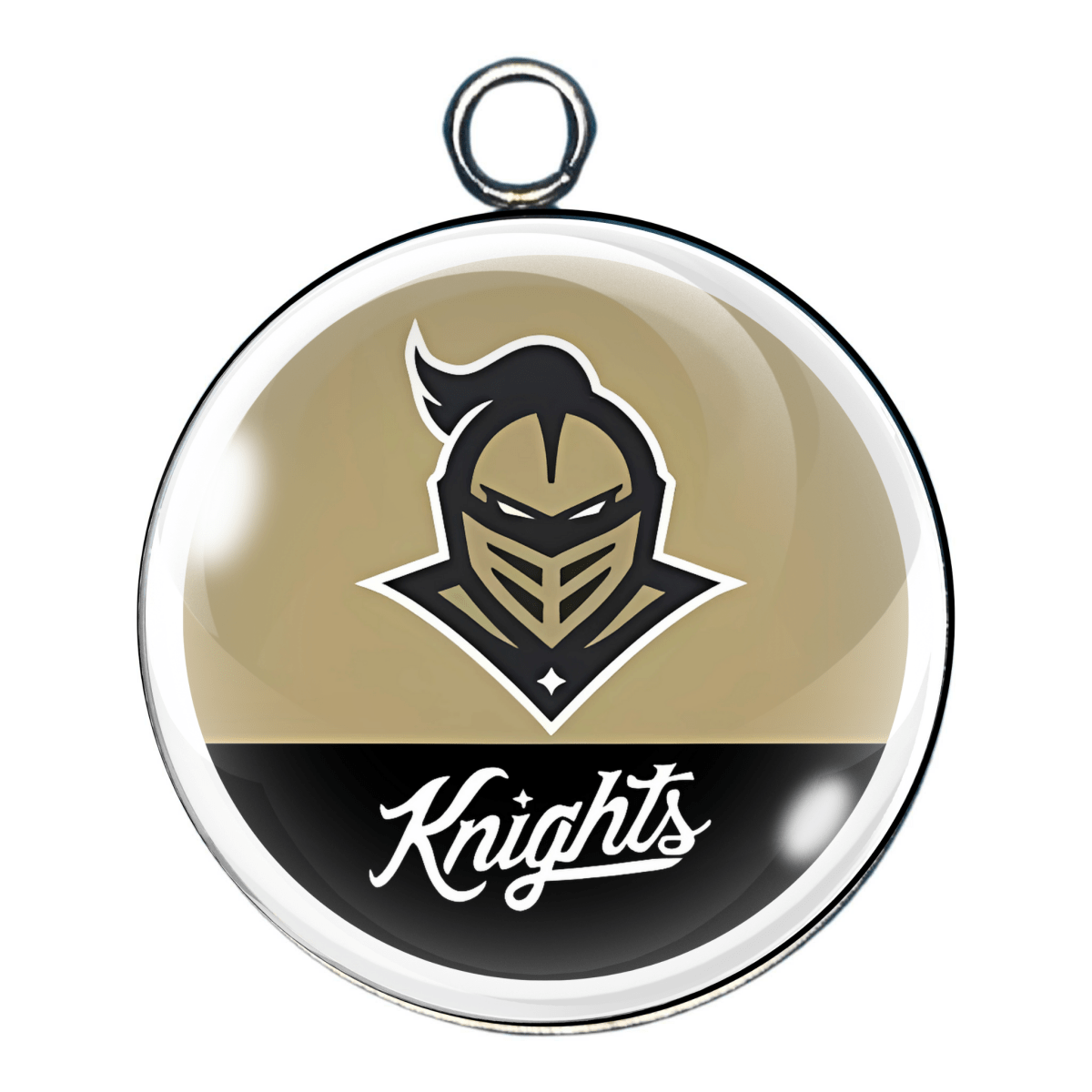 Style 2: Modern knight helmet black/gold charm