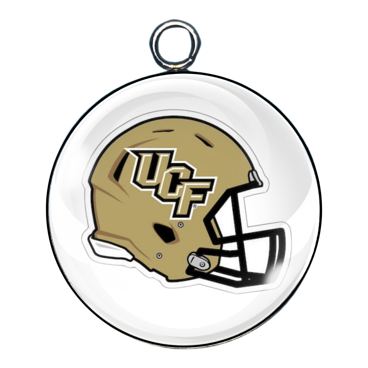 Style 9: Gold knight football helmet charm