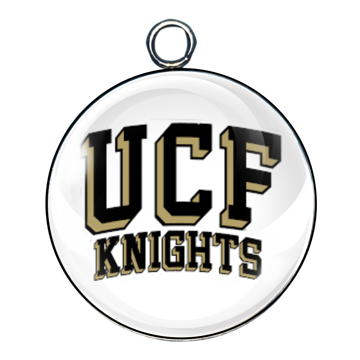 Style 7: UCF Knights block text charm