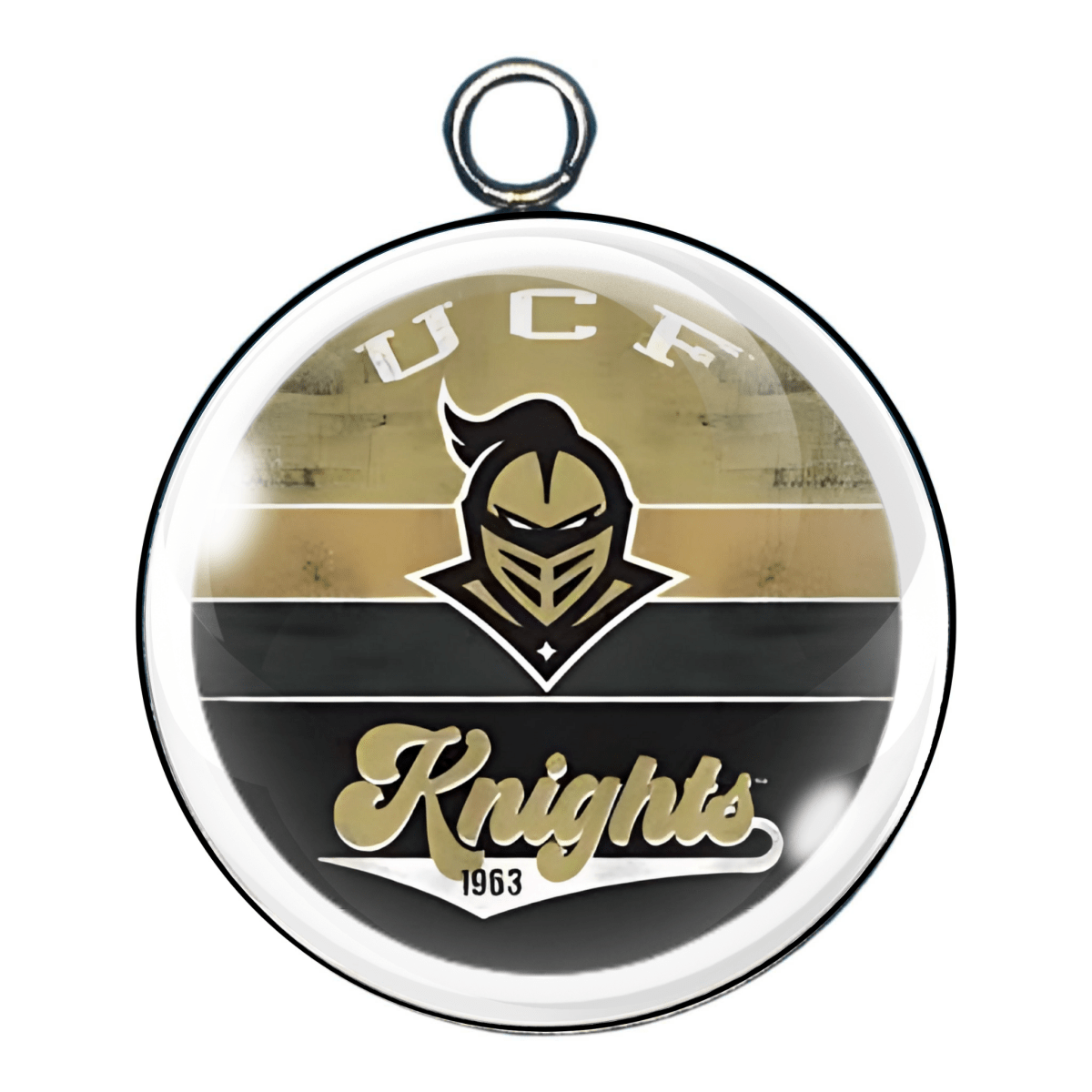 Style 1: Black & gold shield knight logo charm