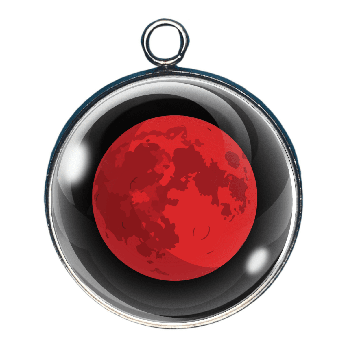Blood Moon Charm Collection – Lunar Eclipse Moon Cabochons