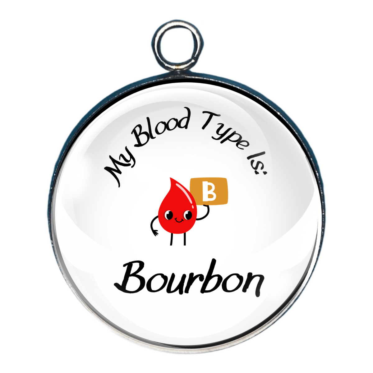 Blood type B Bourbon novelty jewelry charm