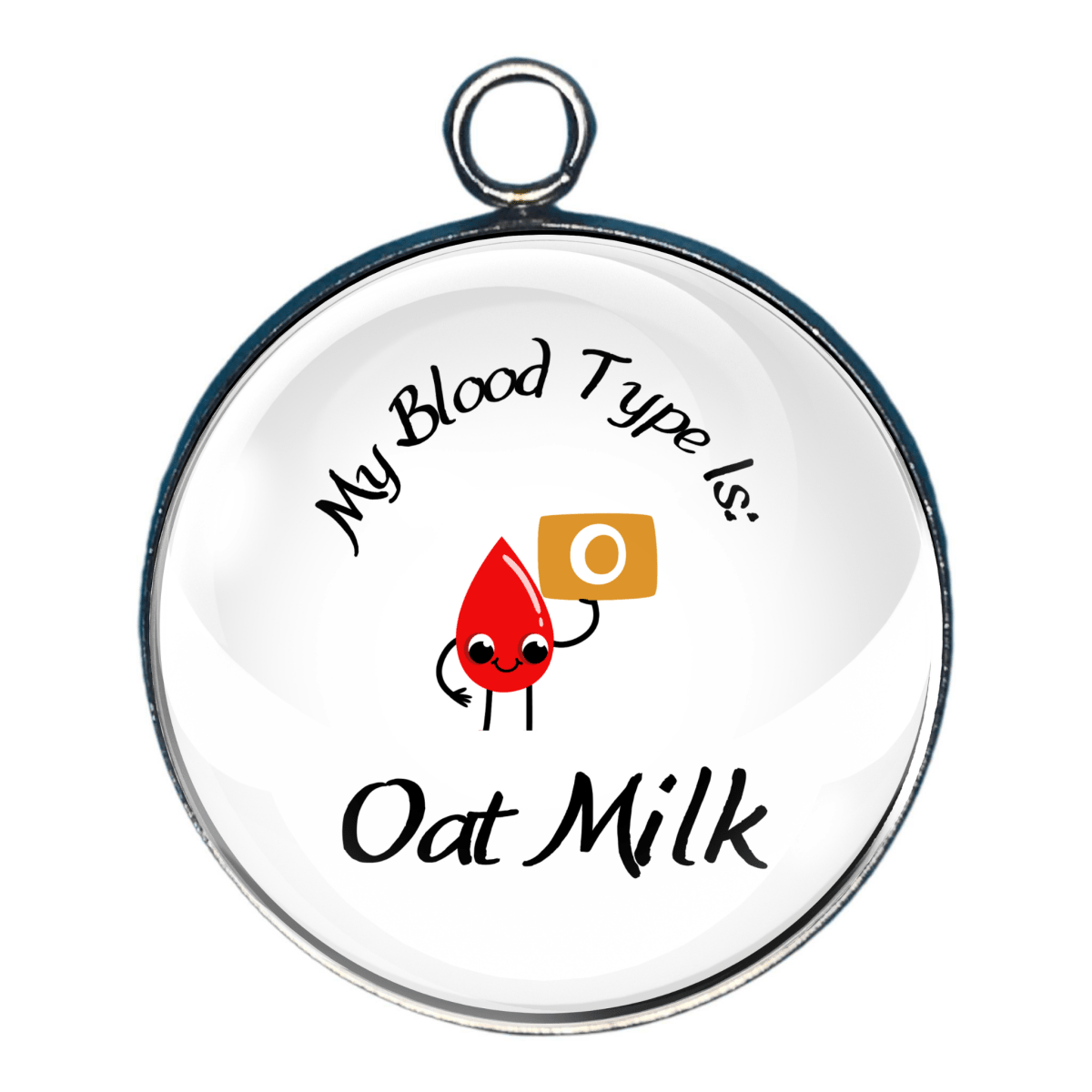 Blood type O Oat Milk funny beverage pendant