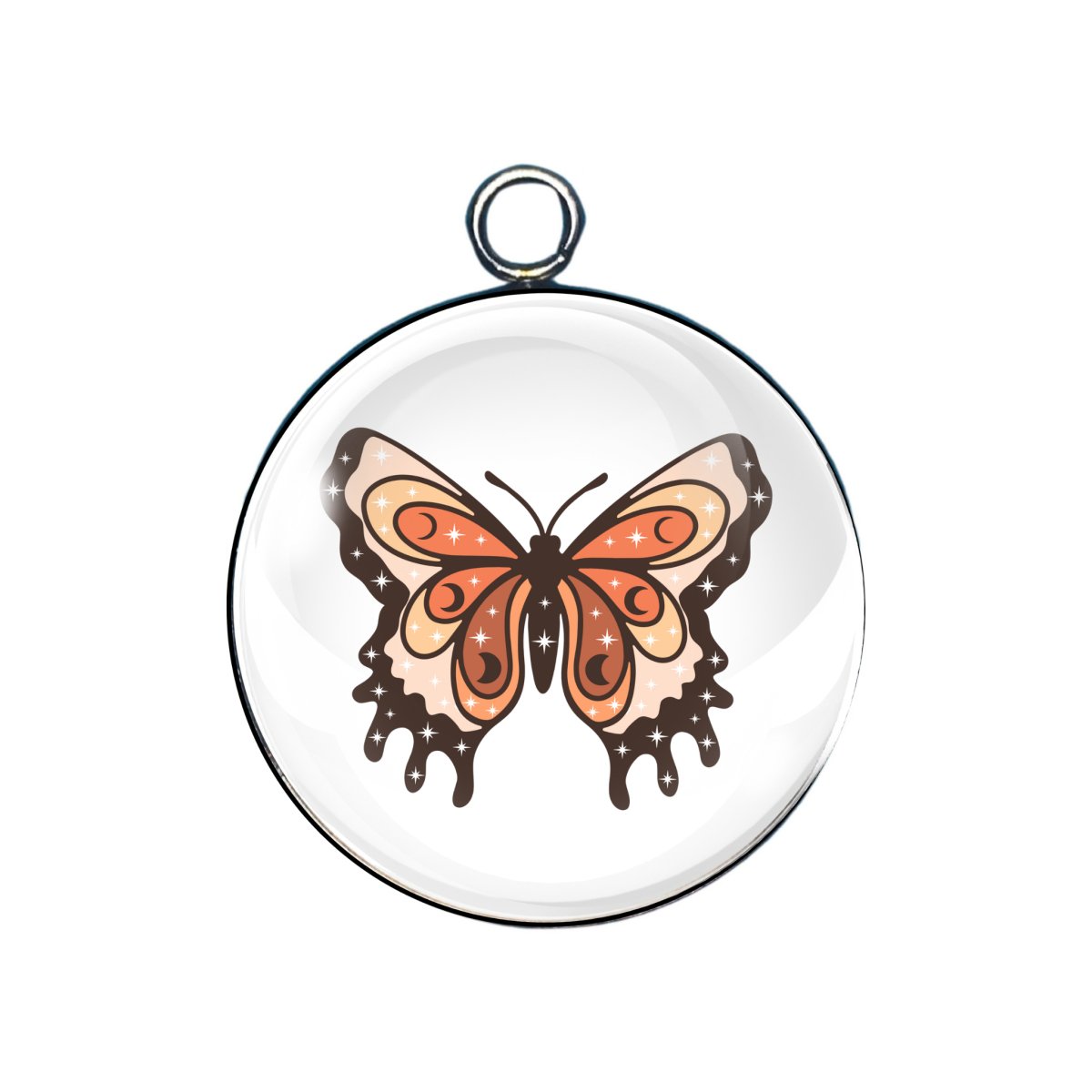 butterfly glass cabochon charm