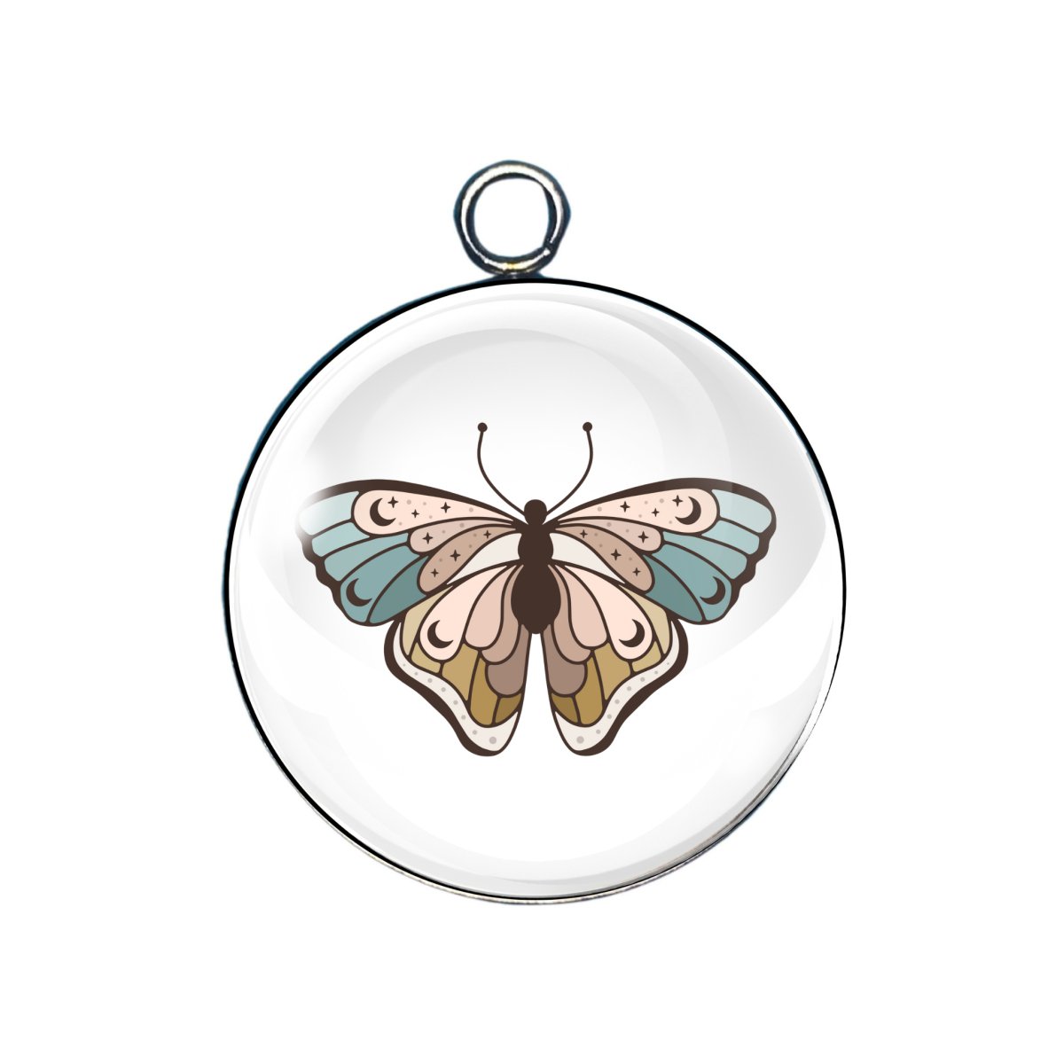 butterfly glass cabochon charm